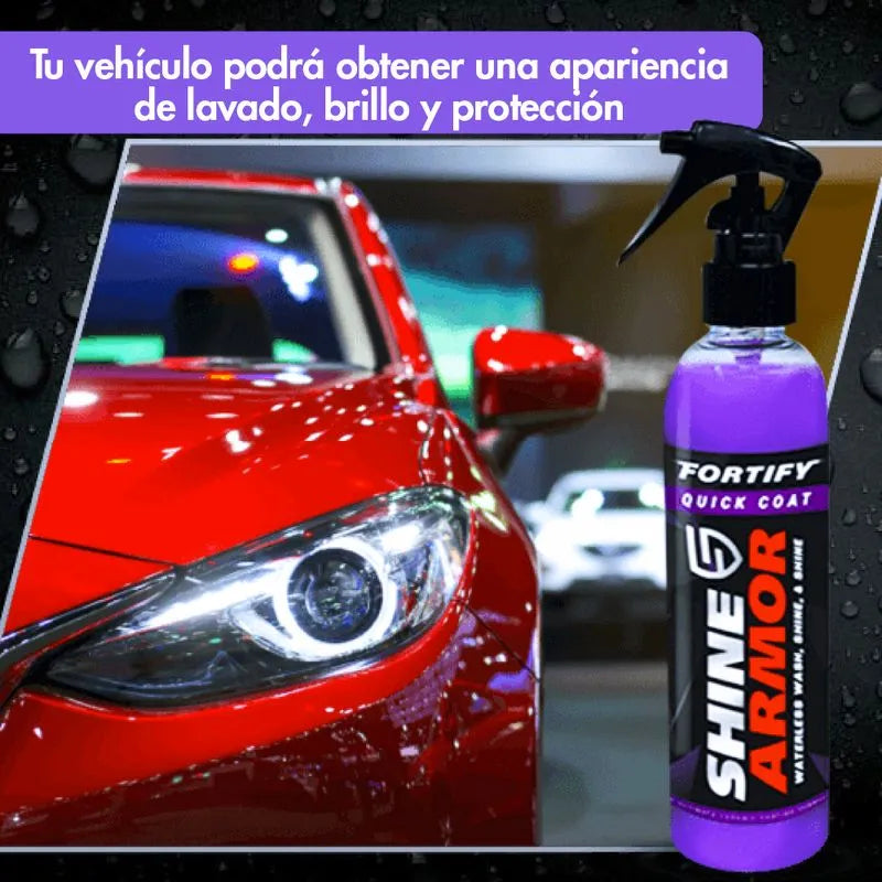 SHINE ARMOR Fortify Quick Coat - Revestimiento de cerámica de alto rendimiento, aerosol de cera para automóvil, esmalte de capa superior hidrofóbica y sellador de pintura de polímero para asiento de cuero