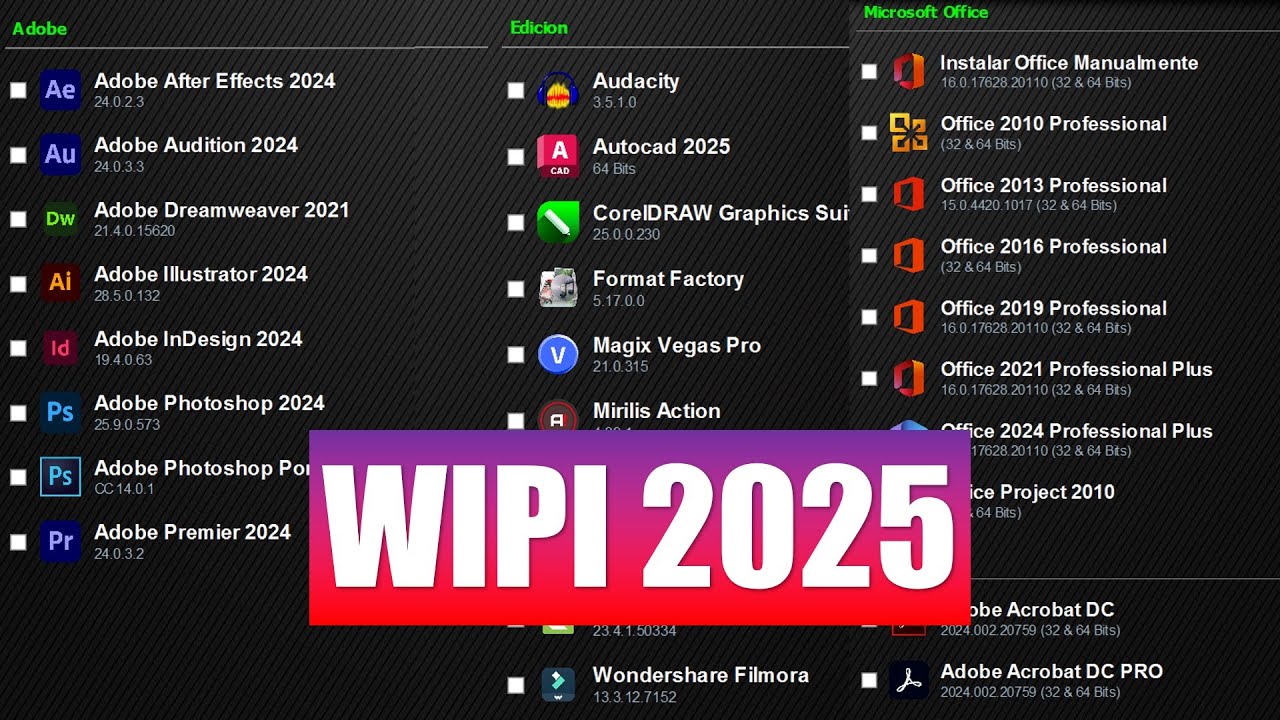 WPI 2025 - El mejor paquete de Programas