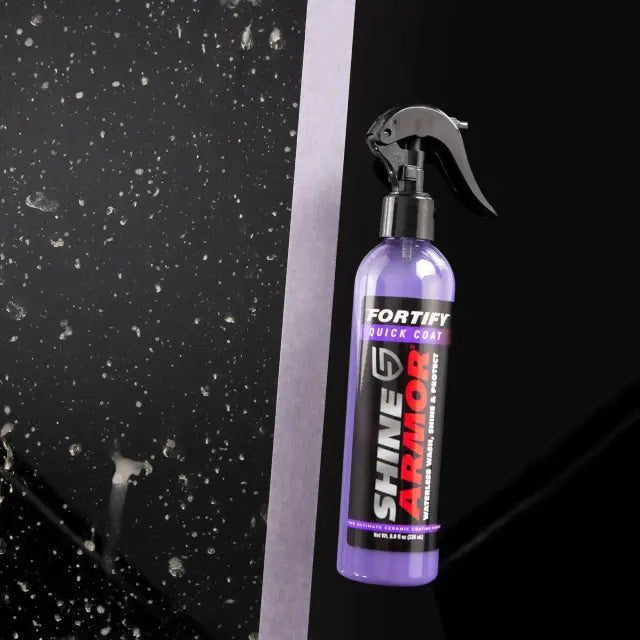 SHINE ARMOR Fortify Quick Coat - Revestimiento de cerámica de alto rendimiento, aerosol de cera para automóvil, esmalte de capa superior hidrofóbica y sellador de pintura de polímero para asiento de cuero